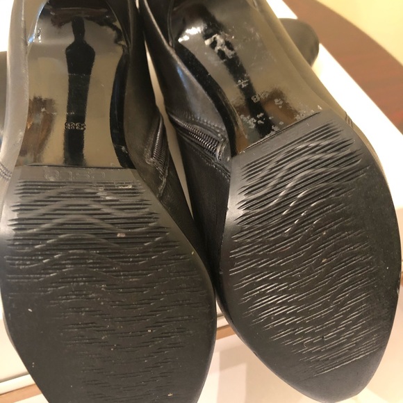 Women’s leather high heel boots with a double bow - Picture 5 of 6